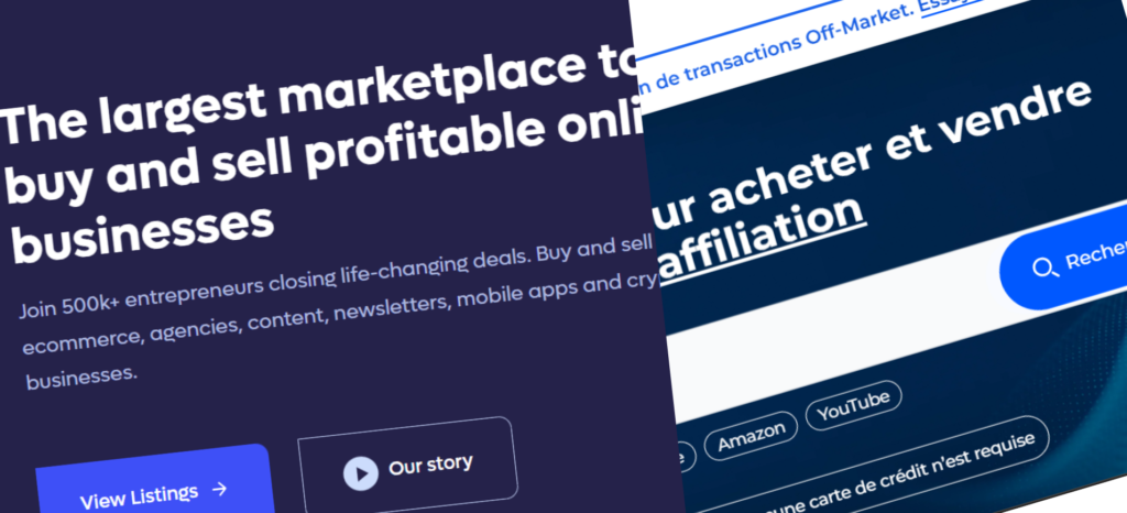 flippa vs Acquire.com
